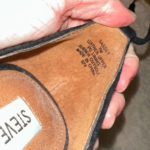 Steve Madden Sassey Lace Up Fringe Heels Tassel Wrap Stiletto Size 7 - Picture 2 of 5